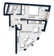 Wohnungsgrundriss - 2 Zimmer, zentrale Lage, viel Charakter – Ihr neues Zuhause in Hürth-Efferen