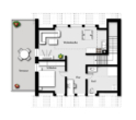 Grundriss - Moderne 2-Zimmer-Wohnung mit Einbauküche und Dachterrasse in Hürth-Efferen
